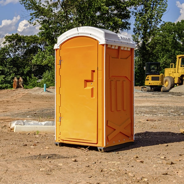 how often are the portable toilets cleaned and serviced during a rental period in Lee County IA